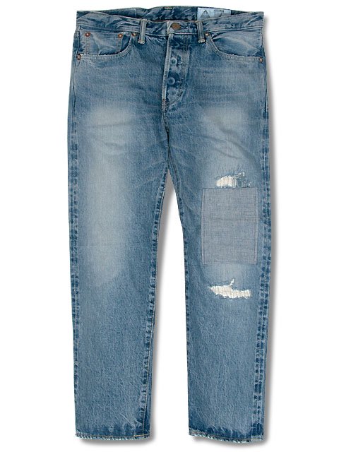 ICE WASHED NARROW DENIM PANTS (ANKLE LENGTH) - 【MODERATE