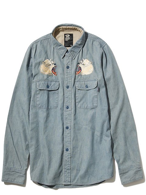 WOLF CHAMBRAY SHIRT - 【MODERATE GENERALLY-モデレイトジェネラリー