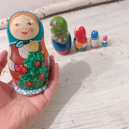 素材…木製ロシア雑貨☆くるみ割り人形 クリスマス オーナメント
