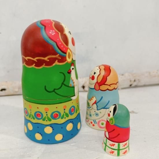 Mariya Dmitrievaさん　マトリョーシカ　作品　 3ピース Mariya Dmitrievaさん マトリョーシカ 作品 3ピース