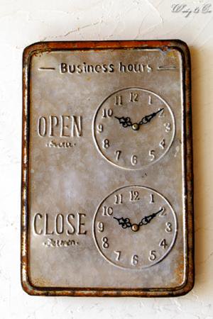 壁飾り Business Hours SV ( ティンプレート ウォールプレート