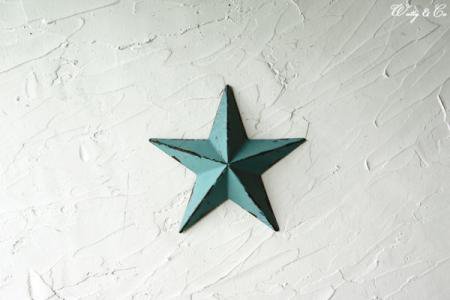 壁飾り STAR S-size Blue ( アンティーク調 置物 壁掛け 星型