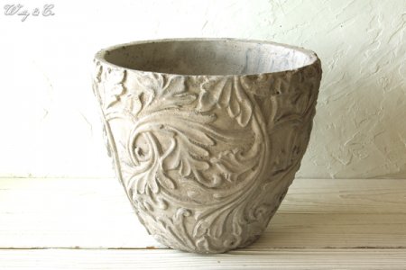 植木鉢 Foliage Relief Pot ( フラワーポット おしゃれ 陶器鉢