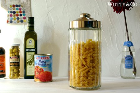ガラス キャニスター Stripe L-size ( 保存容器 クッキージャー ガラス瓶 ) - キッチン雑貨 | WUTTY ＆ Co.