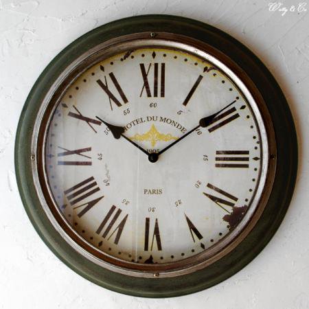 壁掛け時計 Silver Rim Wall Clock アンティーク調 （壁掛時計 ウォールクロック） - インテリア雑貨 | WUTTY ＆ Co.