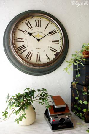 壁掛け時計 Silver Rim Wall Clock アンティーク調 （壁掛時計 ウォールクロック） - インテリア雑貨 | WUTTY ＆ Co.