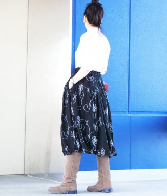 ツイストバルーンスカート-スカート-おしゃれな型紙の店　かたがみスタイル