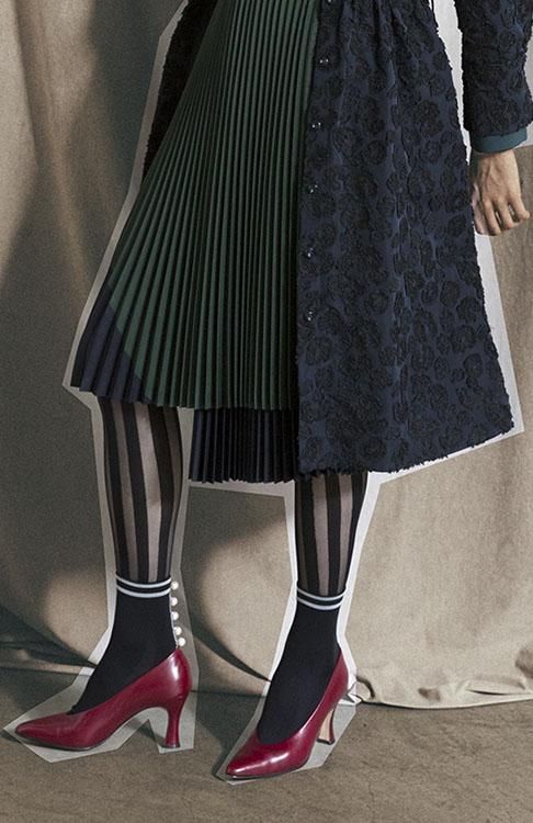 deux plus undemi ストライプタイツStripe Tights - 1/2 Un-Demi
