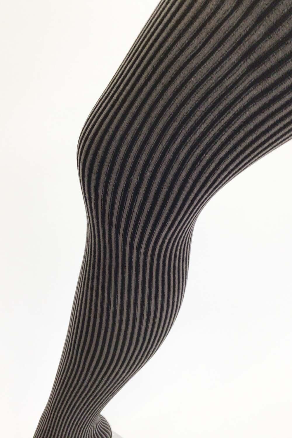 deux plus undemi 細ストライプタイツ Thin Stripe Tights - 1/2