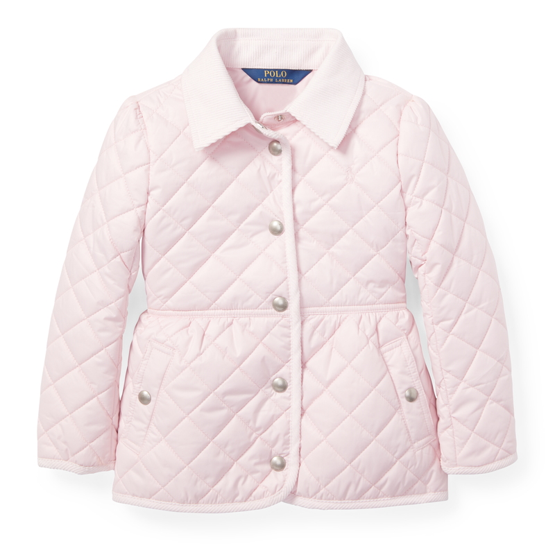 お取寄せ キルテッド バーン ジャケット ピンク 女の子3 7歳用 ラルフローレンの子供服専門店 ラルフ子供服本舗