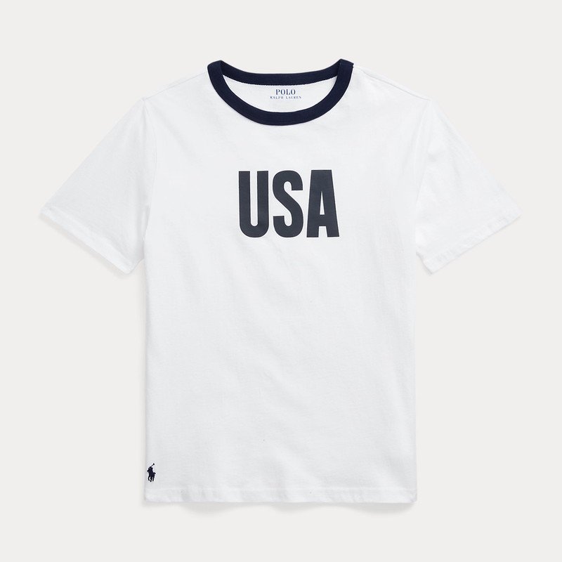 <img class='new_mark_img1' src='https://img.shop-pro.jp/img/new/icons15.gif' style='border:none;display:inline;margin:0px;padding:0px;width:auto;' />USA・コットン・半袖Tシャツ[ホワイト](男の子3〜7歳用)