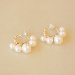 Gradation Pearl Hoop - 8mm