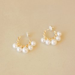 Gradation Pearl Hoop - 6mm