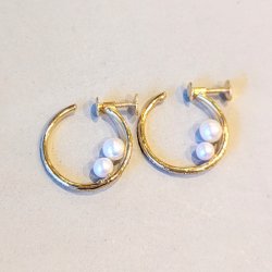 Double Pearl Earrings - S