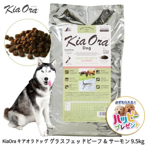 【取り寄せ】KiaOra キアオラ ドッグ グラスフェッドビーフ&サーモン 9.5kg