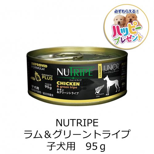 NUTRIPE缶 チキン&グリーントライプ 子犬用 95g