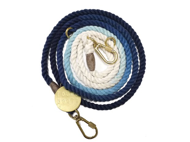 FOUND MY ANIMAL INDIGO OMBRE ROPE DOG LEASH, ADJUSTABLE S｜奈良市