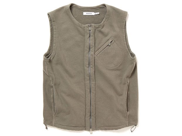 nonnative HIKER VEST COTTON SWEAT OVERDYED 23SS | 奈良市にあるセレクトショップHelden