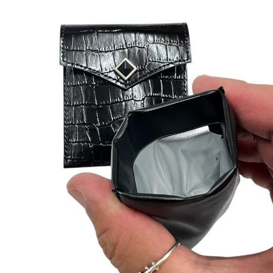 ニ*ル様 WACKOMARIA LEATHER PORTABLE ASHTRAY LIZARD LEATHER PORTABLE ASHTRAY【NAVY】｜WACKO MARIA