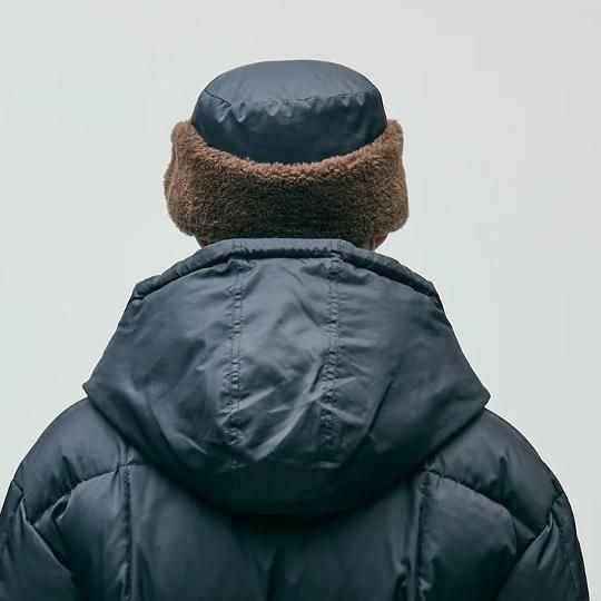 NEIGHBORHOOD EDDIE BAUER . DOWN MUFFLER NH X EDDIE BAUER . WASHED