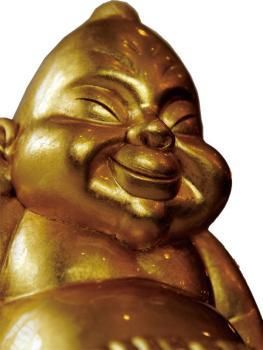 神癒の黄金ビリケン】木彫りのビリケンさんに金沢の金箔を貼った 神癒の黄金ビリケン】木彫りのビリケンさんに金沢の金箔を貼った