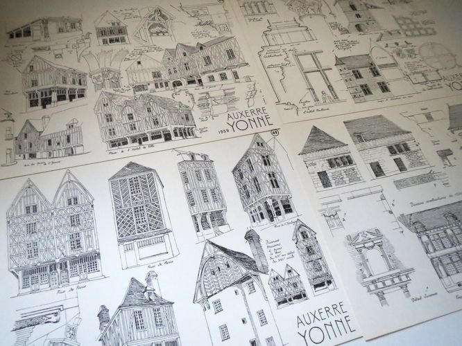 アルベ―ル・ラプラードの膨大なスケッチからみるフランスの建築 - 洋書