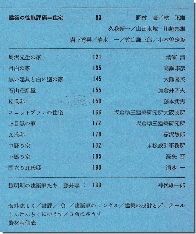 新建築1963年6月号｜住宅特集: 清家清・高瀬隼彦・大熊喜英・坂倉準三建築研究所／建築の性能評価＝住宅｜建築書・建築雑誌の買取販売-古書山翡翠