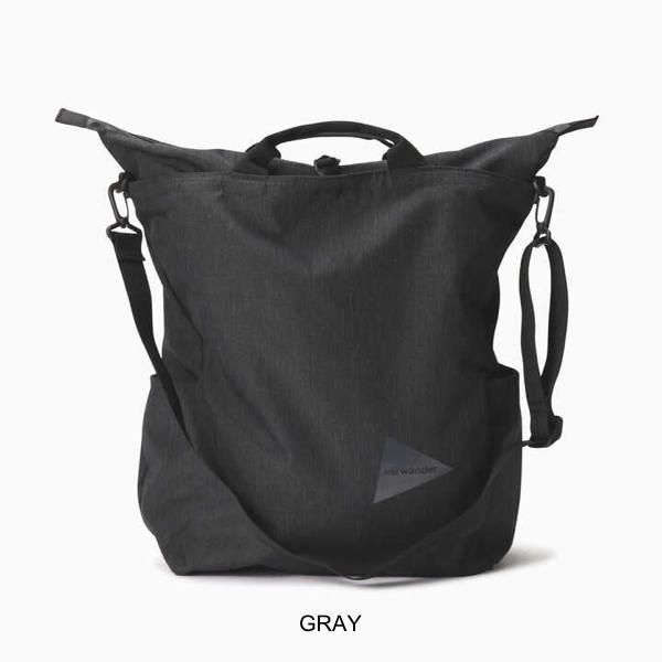 and wander アンドワンダー heather 2way totebag ヘザー2ウェイ