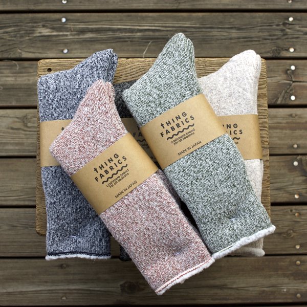 THINGS FABRICS Cashmere Camp Pile Sox カシミヤ キャンプ パイル ソックス - Rimba