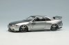 【アイドロン】 1/43 ガレージアクティブ アクティブ R33 GT-R ワイドボディコンセプト シルバー / カーボンボンネット [EM489C]