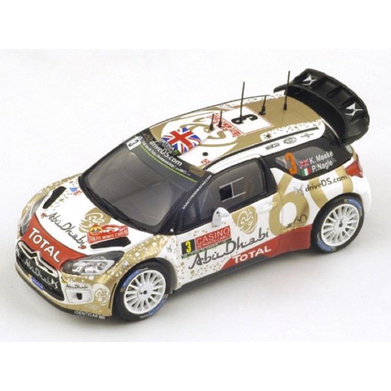 スパーク】 1/43 シトロエン DS3 WRC(ラリー) No.3 10th モンテカルロ