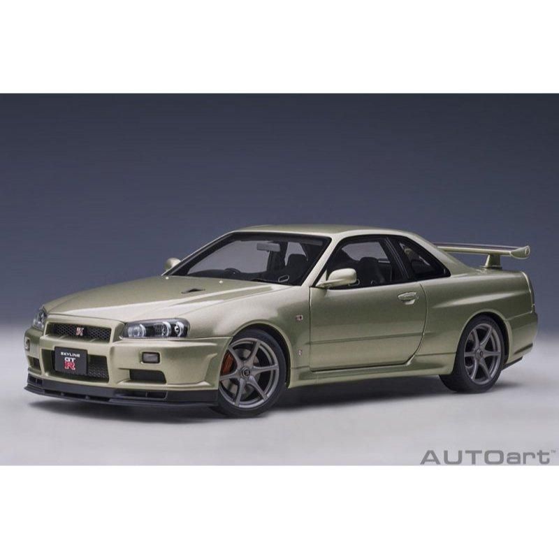 オートアート 1 18 日産 スカイライン Gt R R34 Vスペック Ii ニュル ミレニアムジェイド