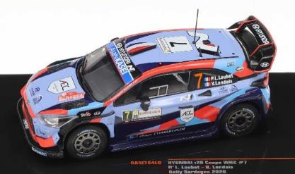 ◆【イクソ】 1/43 ヒュンダイ i20 クーペ WRC , 2020年ラリー・サルデーニャ , #7 P-L. Loubet／V.Landais  [RAM764LQ] - ミニカーショップ　ロビンソン!!