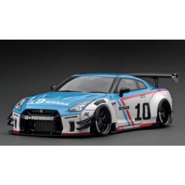 △メーカー完売絶版品【イグニッションモデル】 1/43 LB-WORKS 日産 GT-R R35 type 2 White/Blue ,  ★生産予定数：100pcs [IG2555] - ミニカーショップ　ロビンソン!!