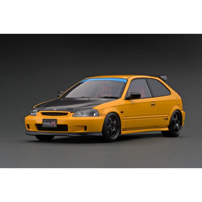 イグニッションモデル】 1/18 Honda CIVIC (EK9) Type R Yellow☆生産