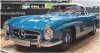 ■【ミニチャンプス】 1/18 メルセデス ベンツ 300 SL ロードスター (W198) 1957 ブルー ■ダイキャスト[180039035]