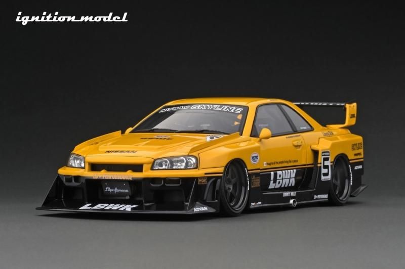 △【イグニッションモデル】 1/18 Honda CIVIC (FD2) TYPE R Yellow 