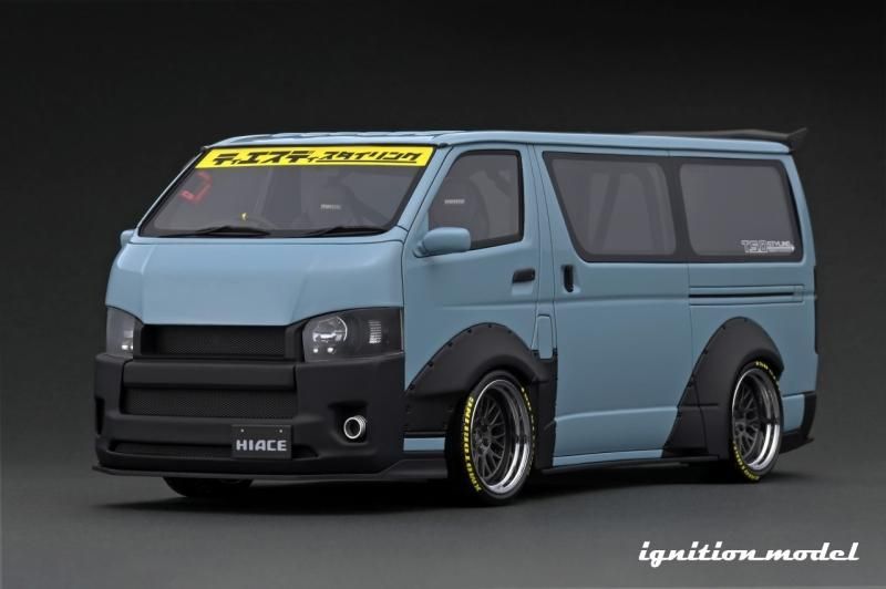 イグニッションモデル】 1/18 T・S・D WORKS HIACE Blue Gray ☆生産 