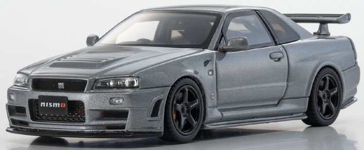 △【京商】 1/43 日産 スカイライン GT-R R34 ニスモ グランドツーリングカー (グレー) [KSR43106GR] - ミニカーショップ　 ロビンソン!!