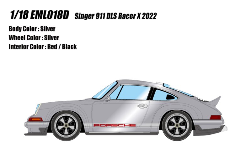 アイドロン】 1/18 シンガー 911 DLS レーサーX 2022 シルバー