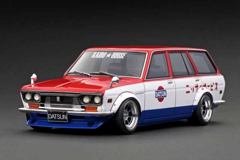 イグニッションモデル】 1/18 Datsun Bluebird (510) Wagon Red/White