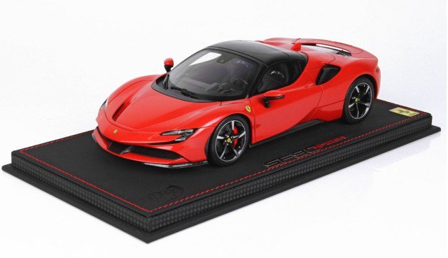 △【BBR】 1/18 フェラーリ SF90 Spider CLOSED ROOF Rosso Corsa 322 