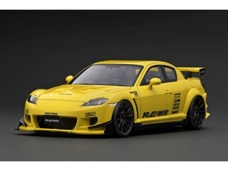 1/18 MAZDA RX-8 (SE3P) RE Amemiya Yellow【IG3177】 ミニカー