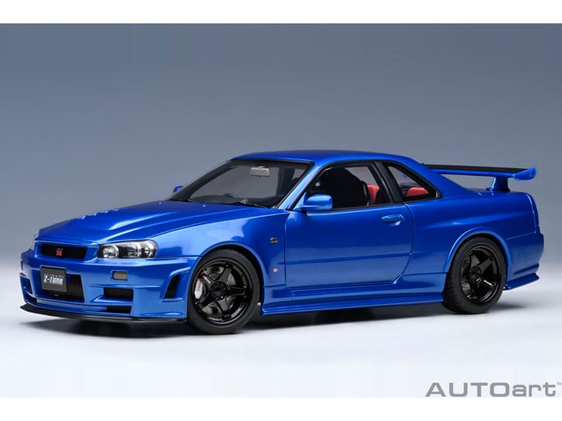 △【オートアート】 1/18 ニスモ R34 GT-R Z-tune （ベイサイドブルー）  [77462]・ミニカー通販専門店ミニカーショップロビンソンから送料無料でお届けします。