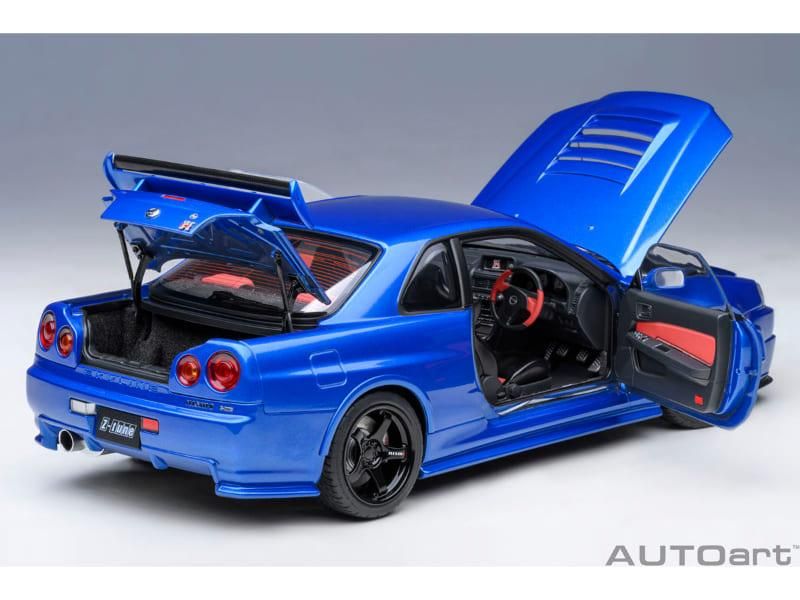 △【オートアート】 1/18 ニスモ R34 GT-R Z-tune （ベイサイドブルー） [77462]・ミニカー通販専門店ミニカー ショップロビンソンから送料無料でお届けします。