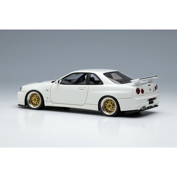 △【アイドロン】 1/43 日産 スカイラインGT-R (BNR34) V-spec II 2000 BBS LM ホイール ホワイト [EM509B]