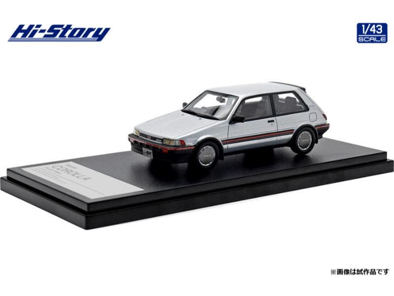 ハイストーリー】 1/43 トヨタ カローラ レビン GT-Z (1991) シルバーマイカメタリック [HS440SL]