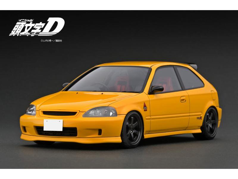 予約）【イグニッションモデル】 1/18 頭文字 D ホンダ シビック (EK9) Type R Yellow  43500[IG3541]・ミニカー通販専門店ミニカーショップロビンソンから送料無料でお届けします。