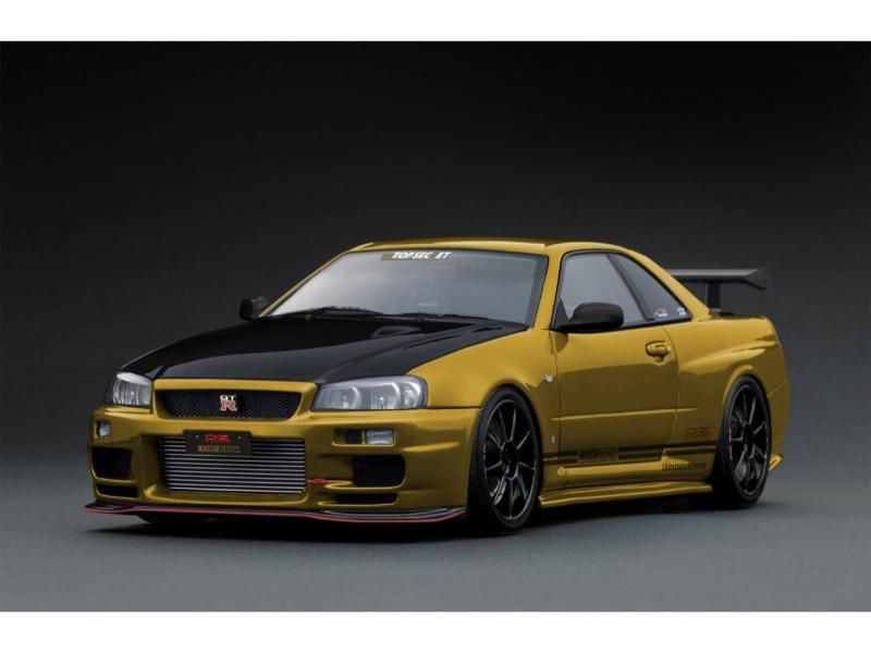 【気質アップ】 イグニッションモデル】 Gold (BNR34) 34GT-R SECRET TOP 1/18 ミニカー