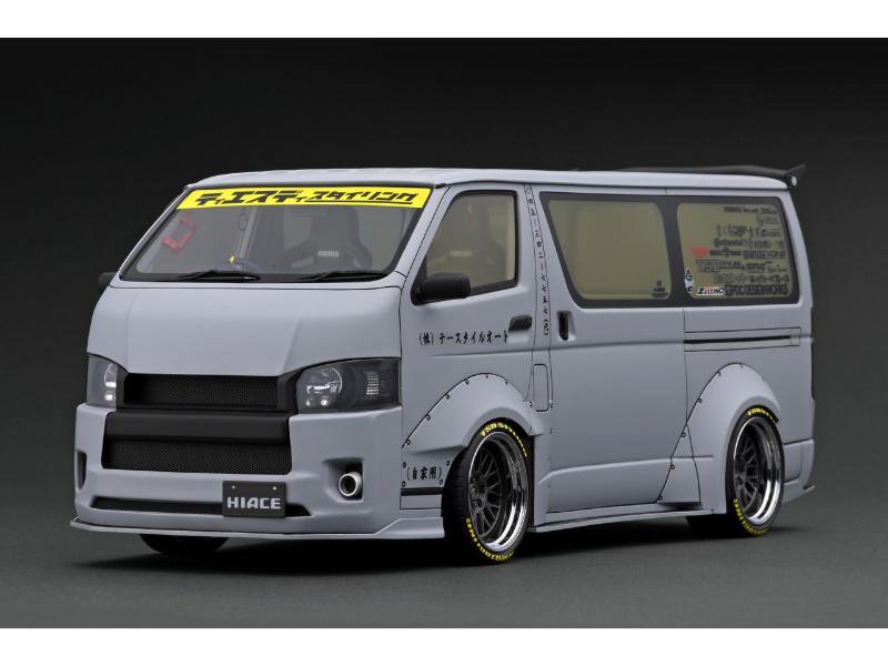 予約）【イグニッションモデル】 1/18 T・S・D WORKS HIACE Matte Gray With Roof Rack  □限定30台[IG2802]・ミニカー通販専門店ミニカーショップロビンソンから送料無料でお届けします。